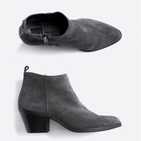 dolce vita elza suede heeled bootie